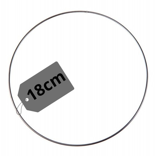 Kovová obruč pre Macrame Dream Catcher Circle Round Circle Silver 18 cm