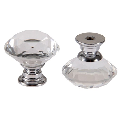 Nábytkový gombík CRYSTAL, briliant, 30 mm