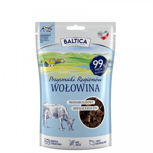 Baltica Polomäkké hovädzie maškrty pre psov 80 g