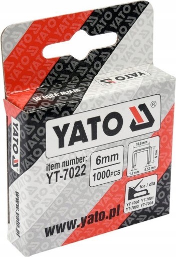 Sponky 6 x 10,6 mm x 1000 ks YT-7022