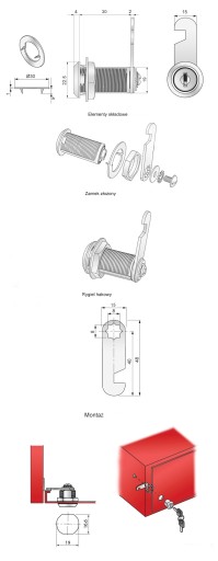ZÁMEK NÁBYTKOVEJ KRABICE DLABACÍ Z-103 L-30 MM