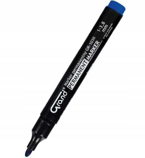 Permanentný popisovač GRAND GR-103R, okrúhly modrý