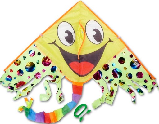 Kite pre deti 89 cm s farebným chvostom, jednoduché použitie a bezpečné