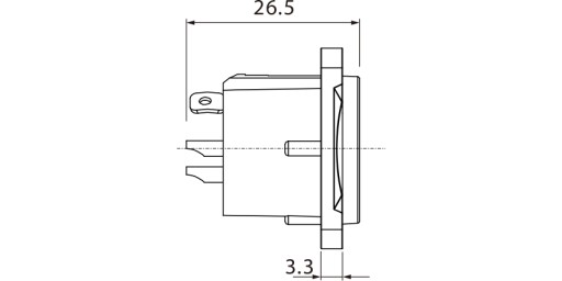 XLR panelová zásuvka Roxtone RX3MD-BG