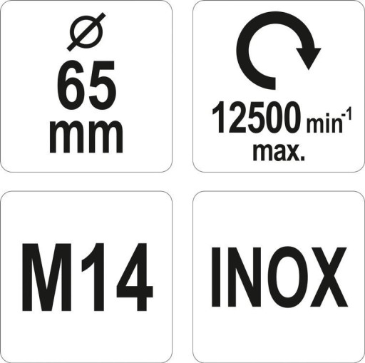ALE KEFA 65MM M14 INOX NA UHLOVU BRUSKU