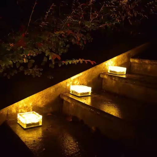 Solárna LED záhradná lampa Kocka ľadu 7x7 Solárna dekoratívna odolná