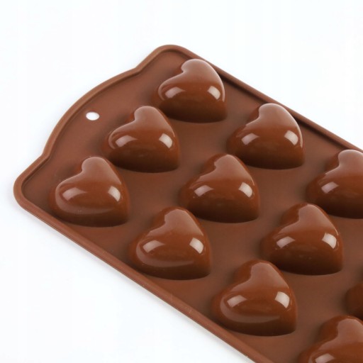 SILIKÓNOVÁ FORMA TVARU SRDCA NA ČOKOLÁDOVÉ PRALINKY ĽADOVÉ ŽELÉ TORTY