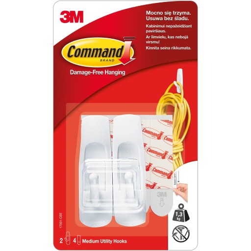COMMAND 3M STREDNÉ HÁKY 2 KS 1,3 Kg 17001