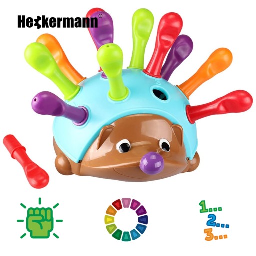 HRAČKA TRIEĎOVAČ JEŽKA VZDELÁVACIE HÁDANKY MONTESSORI PUZZLE