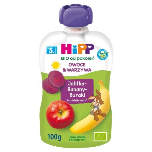 Ovocná penová tuba HiPP BIO mix príchutí 4x100g