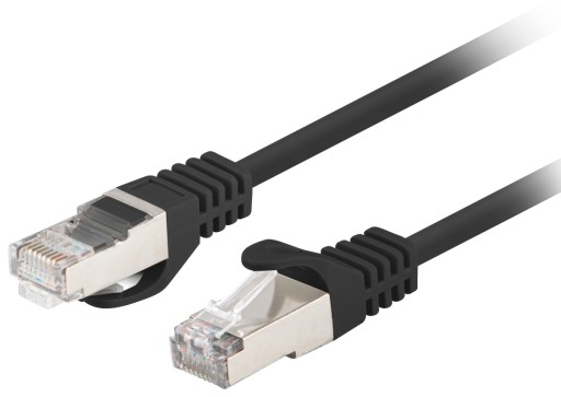 LAN ETHERNET internetový sieťový kábel cat 6 FTP RJ45 1,5m Krútený pár Čierny