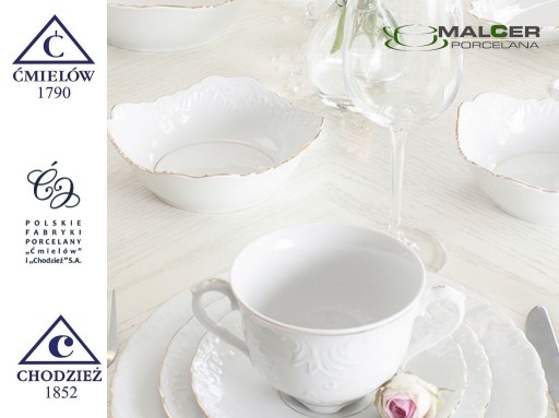 3604 Podšálka 13 cm ROKOKO PFP ĆMIELÓW PORCELÁN