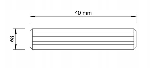 ČEP NA DREVENÝ NÁBYTOK Ø8x40mm (balenie = 100 ks)