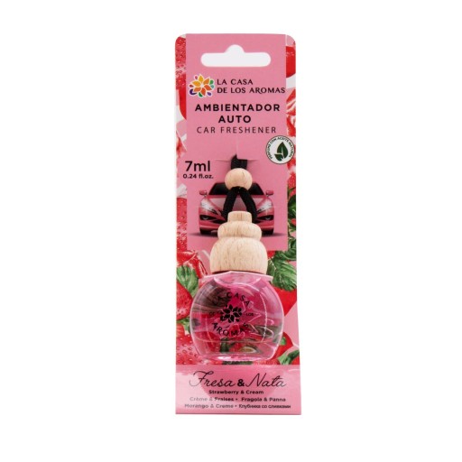 LA CASA DE LOS AROMAS CAR Vôňa do auta v skle JAHODA, 7 ml