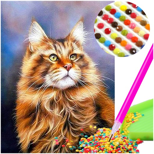 Diamantové vyšívanie CAT Diamond Mosaic Scrapbook DIAMANTOVÁ SADA MALENIA