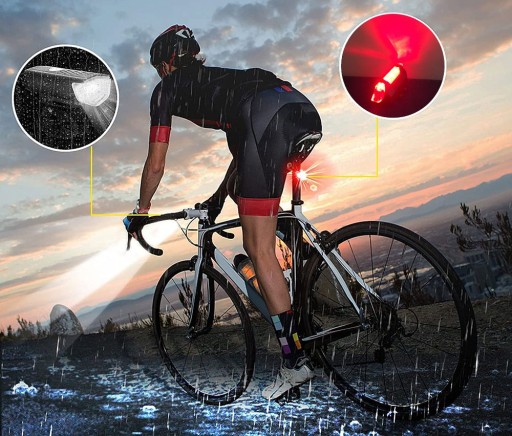 L1 LED BIKE SVETLO PREDNÉ ZADNÉ USB BICYKLOVÝ SET
