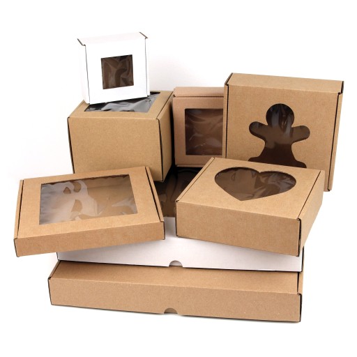 25x25x5 cm Štvorcový okenný box Biela - Sada 5 ks