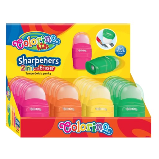 Orezávač Colorino 2v1 s gumou č.654