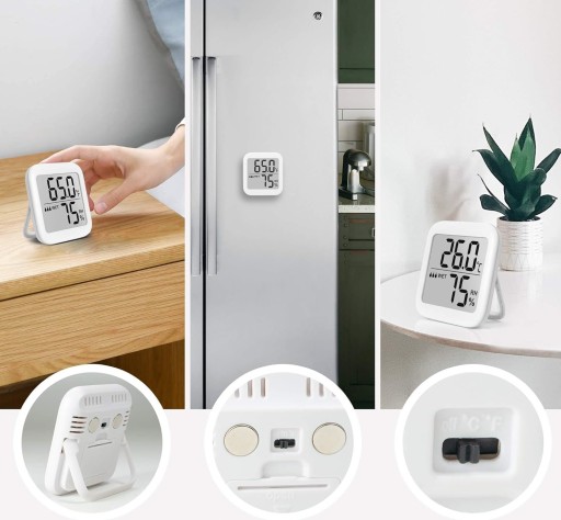 2KS DIGITÁLNY IZBOVÝ TEPLOMER ELEKTRONICKÁ HYGROMETROVÁ STANICA + BATÉRIA