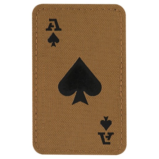 ACE OF SPADES AKO PIK LASEROVÝ REZANÝ NÁŠPIS M-TAC COYOTE