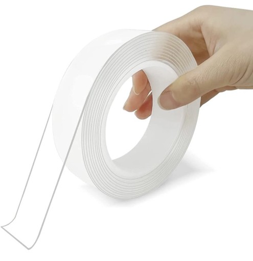 OPÄTOVNE POUŽITEĽNÁ OBOJSTRANNÁ NANO LEPICIA PÁSKA 3 METRE (hrúbka 2 mm!!)