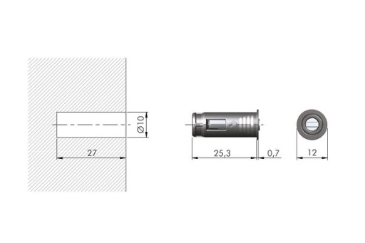 MAGNET NA DVERE K-LOCK /C010001247/ SIVÁ