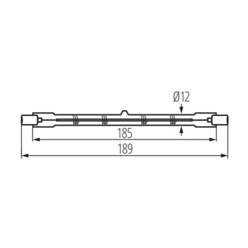 Halogénová lineárna halogénová žiarovka R7s 189MM 1000W