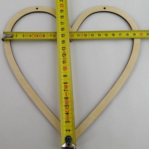 HEART obruč, základňa pre Macrame Dream Catcher, preglejka