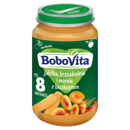 Jablková a broskyňová piškóta BoboVita 190g