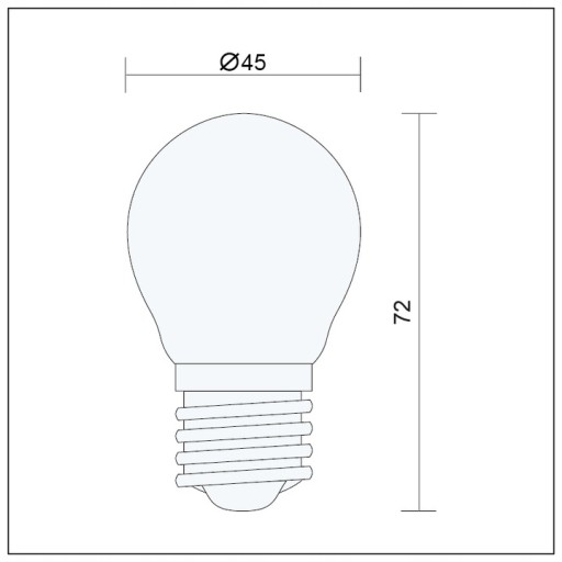 DEKORAČNÁ ŽIAROVKA G45 FILAMENT LED EDISON 4W E27