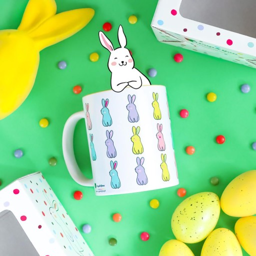 Hrnček Sunny Bunnies, darček s potlačou pre veľkonočného zajačika