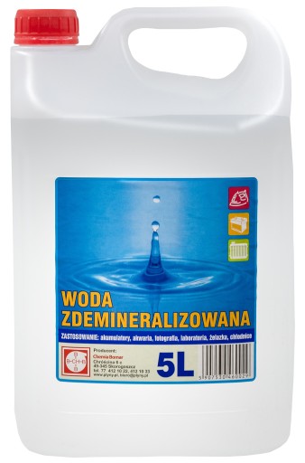 DEMINERALIZOVANÁ DESTILOVANÁ VODA 5L ULTRA ČISTÁ