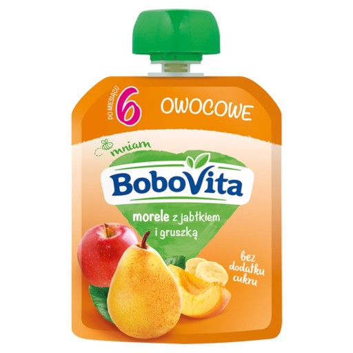 Marhuľová pena s jablkom a hruškou BoboVita 80g