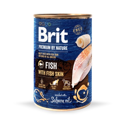 BRIT Premium By Nature Fish vlhké krmivo pre psov s rybami 400g