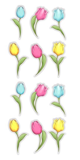 Jarná dekorácia, obojstranné TULIPÁNY