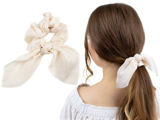 RUB NA VLASY, ecru, SCARF, scrunchies, FROTÉ
