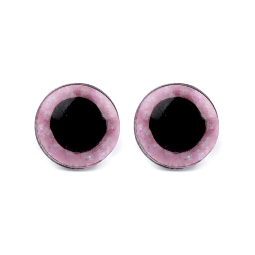 GLITTER RUŽOVÝ MASKOT EYES 10 mm
