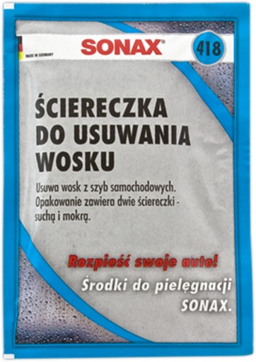 SONAX utierka na odstraňovanie vosku z okien