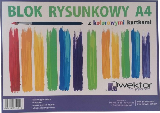 A4 podložka na kreslenie s farebnými kartami 1 ks