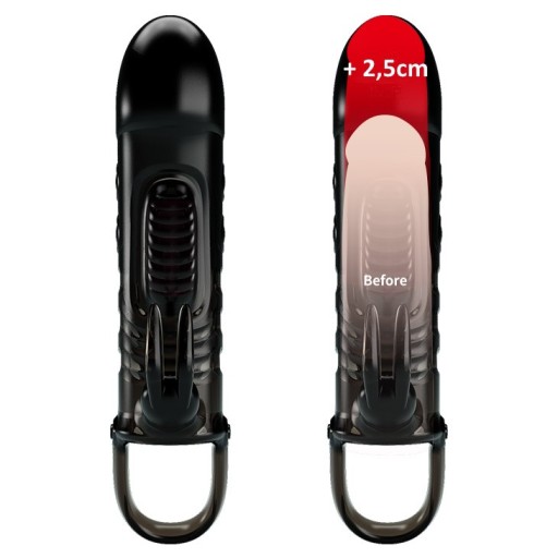 +2,5 cm návlek na penis s vibráciami Pretty Love