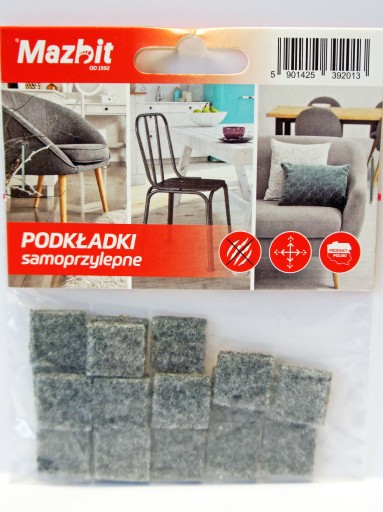 SAMOLEPIACE PLSTENÉ PODLOŽKY POD NÁBYTOK 15x15mm