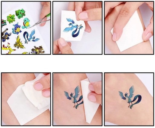 Umývateľné tetovanie Pokémona pre deti - Pikachu Tattoo Set
