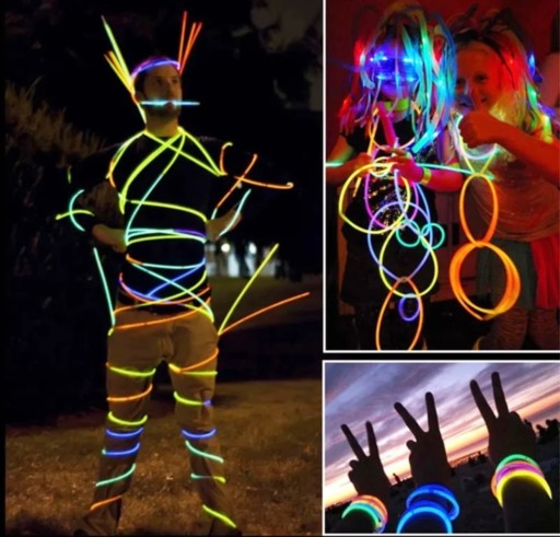 svietiace fluorescenčné led tyčinky obušky 50ks svetelné tyčinky trubicová hra