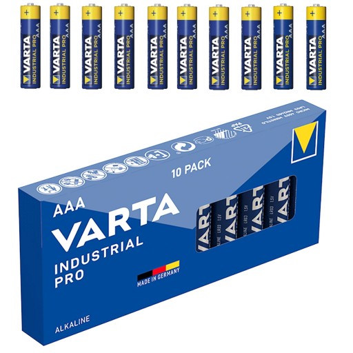 10x R3 AAA VARTA PRIEMYSELNÁ ALKALICKÁ BATÉRIA LR3