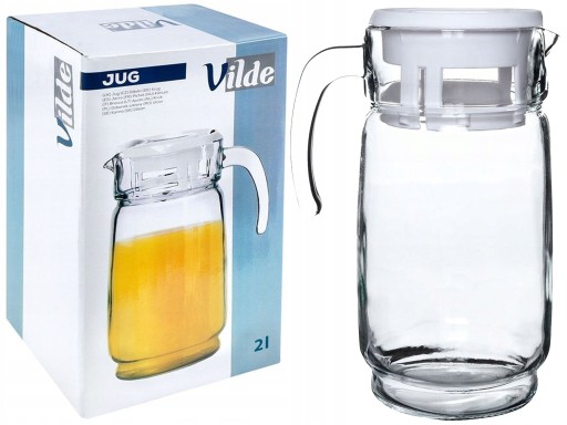 NÁPOJ ŠŤAVY LIMONÁDA SKLENENÁ viečko 2L S RÚČKOU