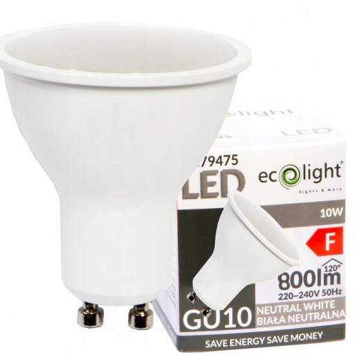 LED ŽIAROVKA 10W GU10 4000K 800lm NEUTRÁLNA BIELA 1KUS