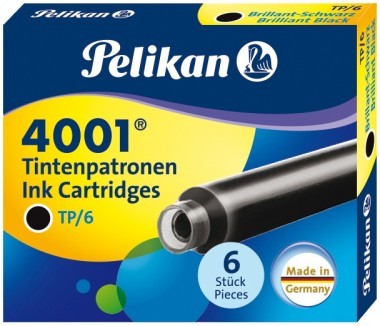 Pelikan NÁPLŇKY NA PERÁ KRÁTKE ČIERNA