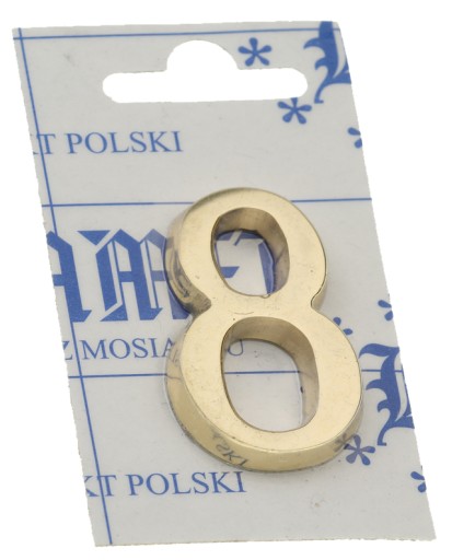 MOSADZNÉ DIGITAL 8 ČÍSLO NA DVERE, SAMOLEPIACE, 5 cm