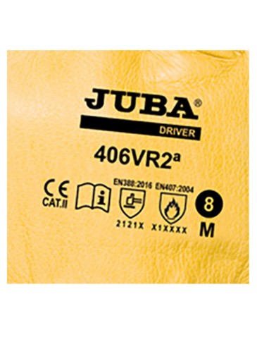 Pracovné rukavice Juba Grain Leather Yellow Resistance EN388/407 9