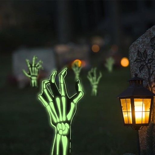 HALLOWEENSKÉ ŽIARENÉ RUKAVICE NA SLNEČNÚ POHONU DO ZÁHRADNÝCH ČRENCOV DEKORÁCIE 6x